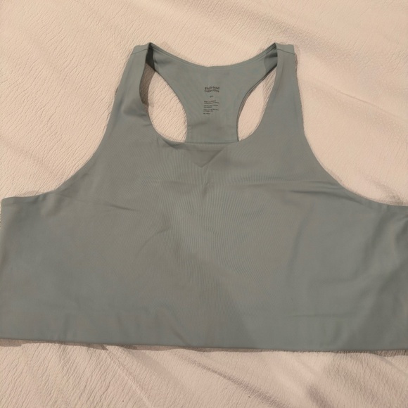 Girlfriend Collective Paloma Racerback Sports Bra Set in Brown and Blue - Picture 6 of 8